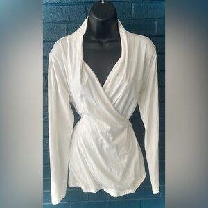 Elegant White Draped Top